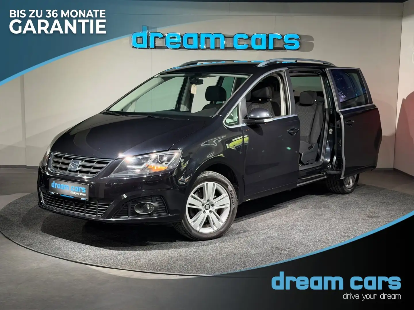 SEAT Alhambra 2.0 TDI Executive Allrad / 7 SITZER / NAVI / Schwarz - 1