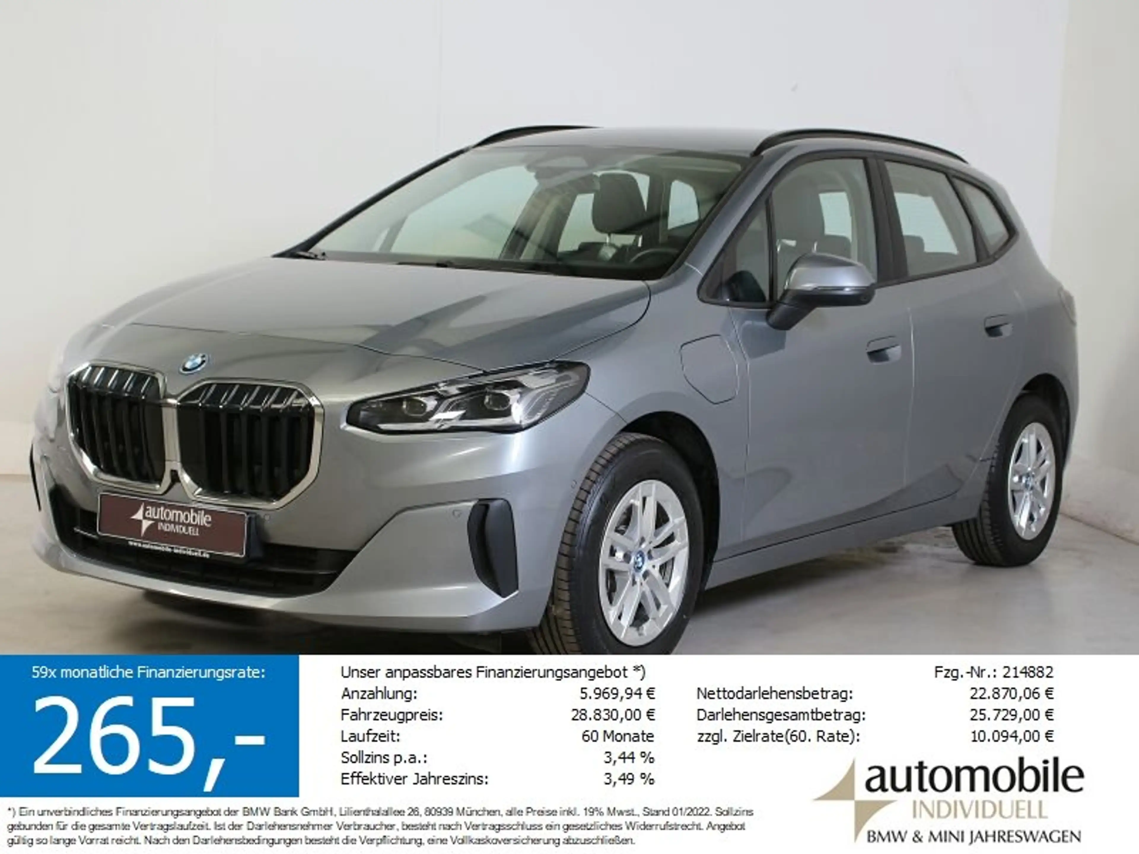 BMW 225 e xDr Active Tourer Professional LED HuD DAB
