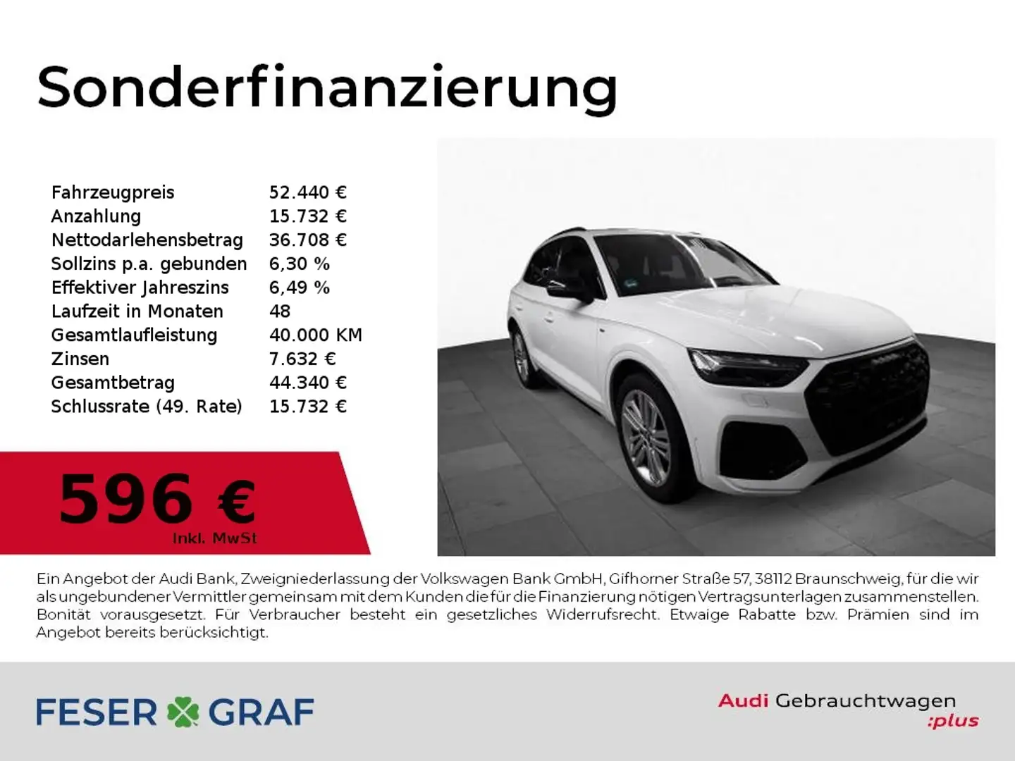 Audi Q5 40 TDI qu S Line Int Pano,Standhzg,Luft/air,B&O,Na Weiß - 1