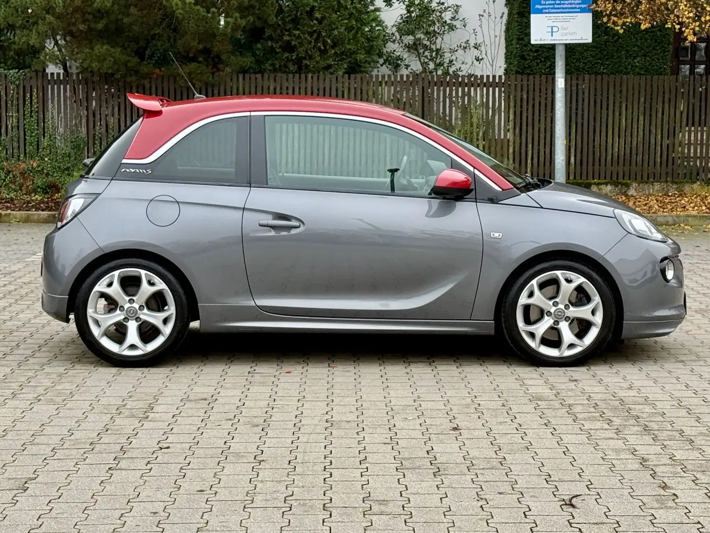 Opel Adam S/TÜV NEU/SHZ/LHZ/SCHECKHEFT/1HAND/KLIMA/ Gris - 2