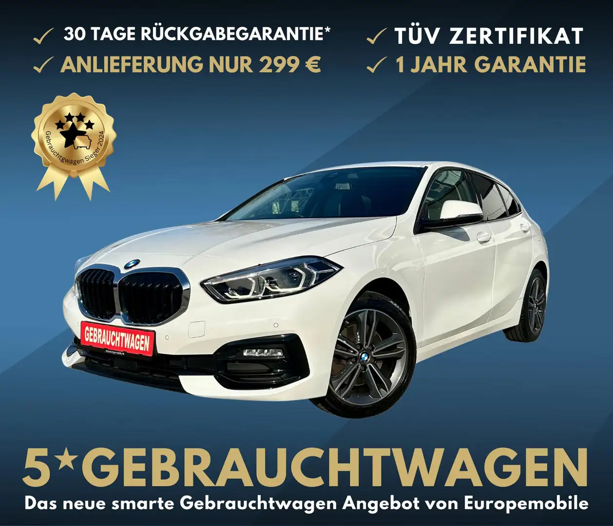 BMW 118 Sport Line 118i Euro6d-TEMP-EVAP-ISC Wit - 1