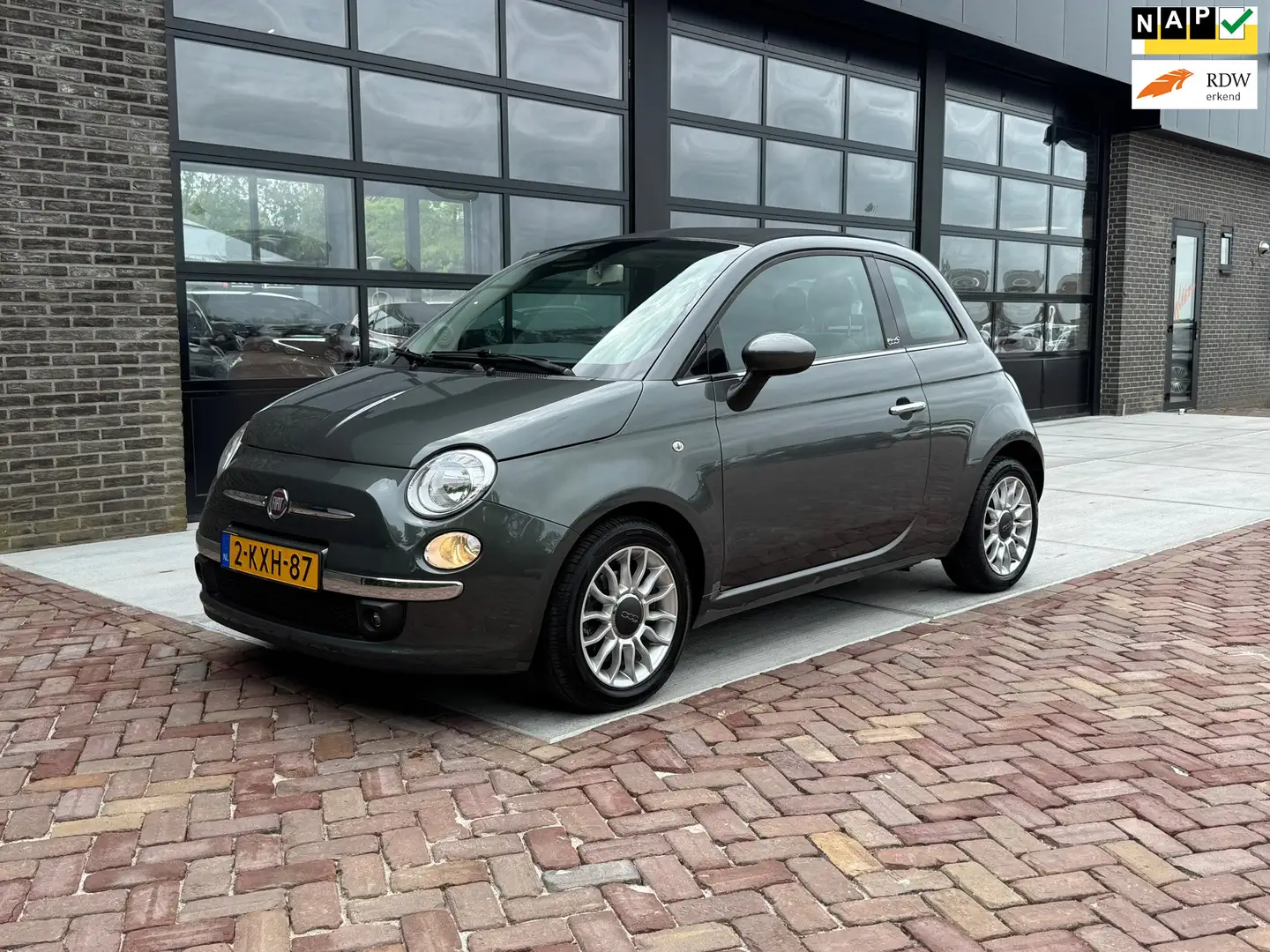 Fiat 500C 0.9 TwinAir Lounge | Autm | Cabrio | Airco | Trekh Grigio - 1