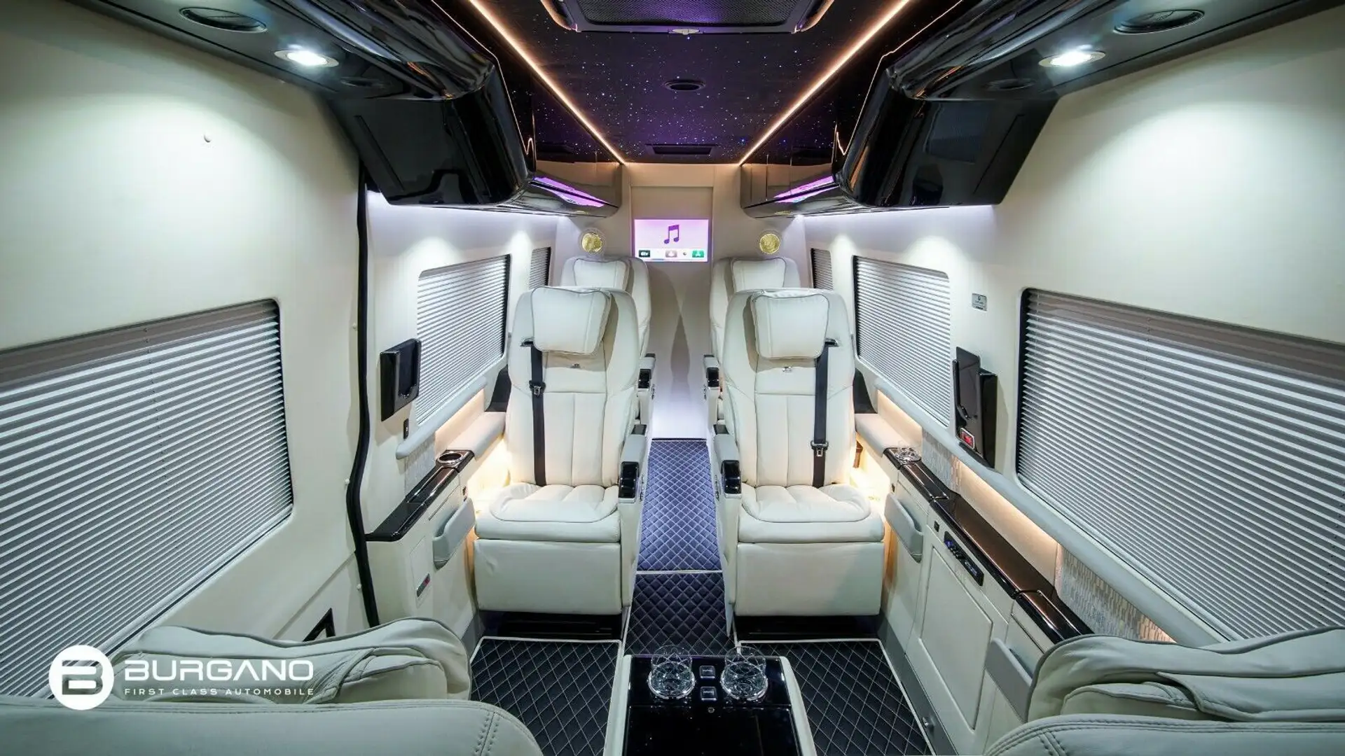 Mercedes-Benz Sprinter 519 LUX JET VIP VAN WC - BURGANO Rolls Royce Edt Zwart - 1