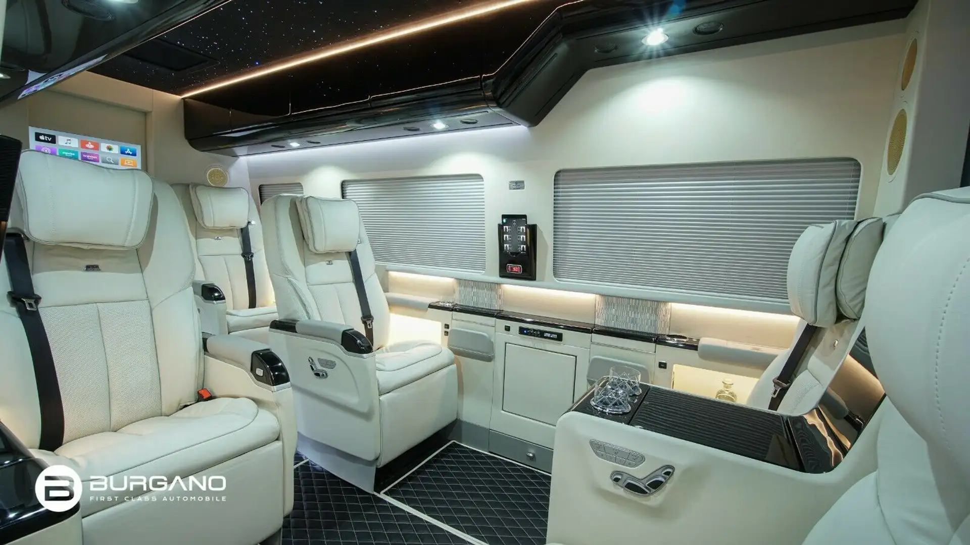 Mercedes-Benz Sprinter 519 LUX JET VIP VAN WC - BURGANO Rolls Royce Edt Zwart - 2