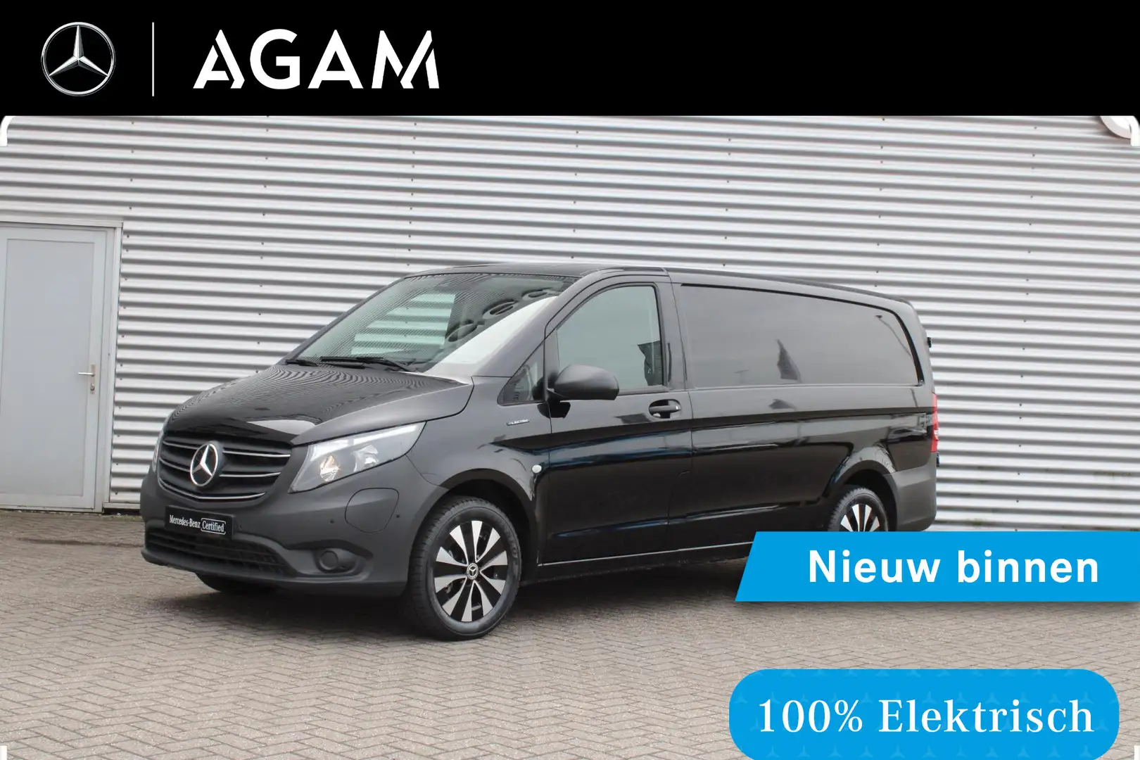 Mercedes-Benz Vito eVito L2 Bestelwagen Carplay Leer Pdc 60kWh 286km Noir - 1