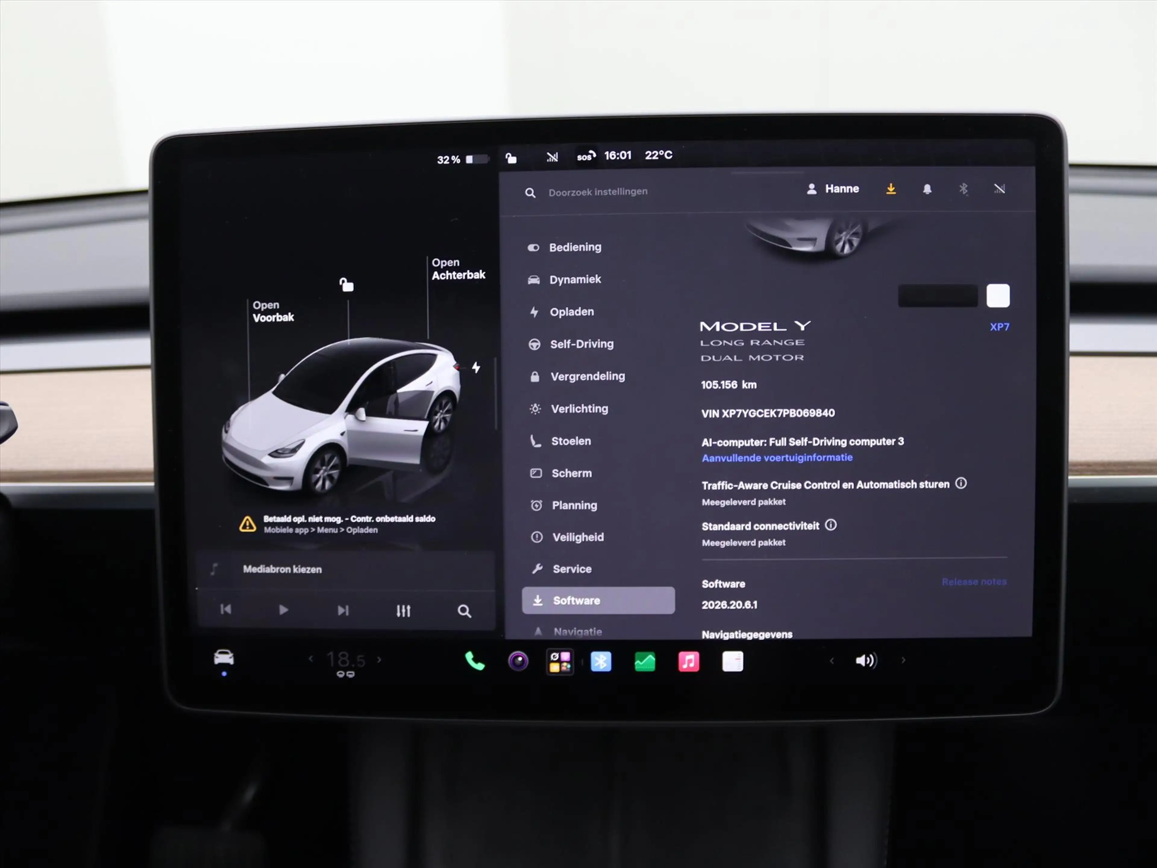 Tesla Model Y Long Range AWD 75kWh 351pk 91.8% SoH [ TREKHAAK+AM — photo 31