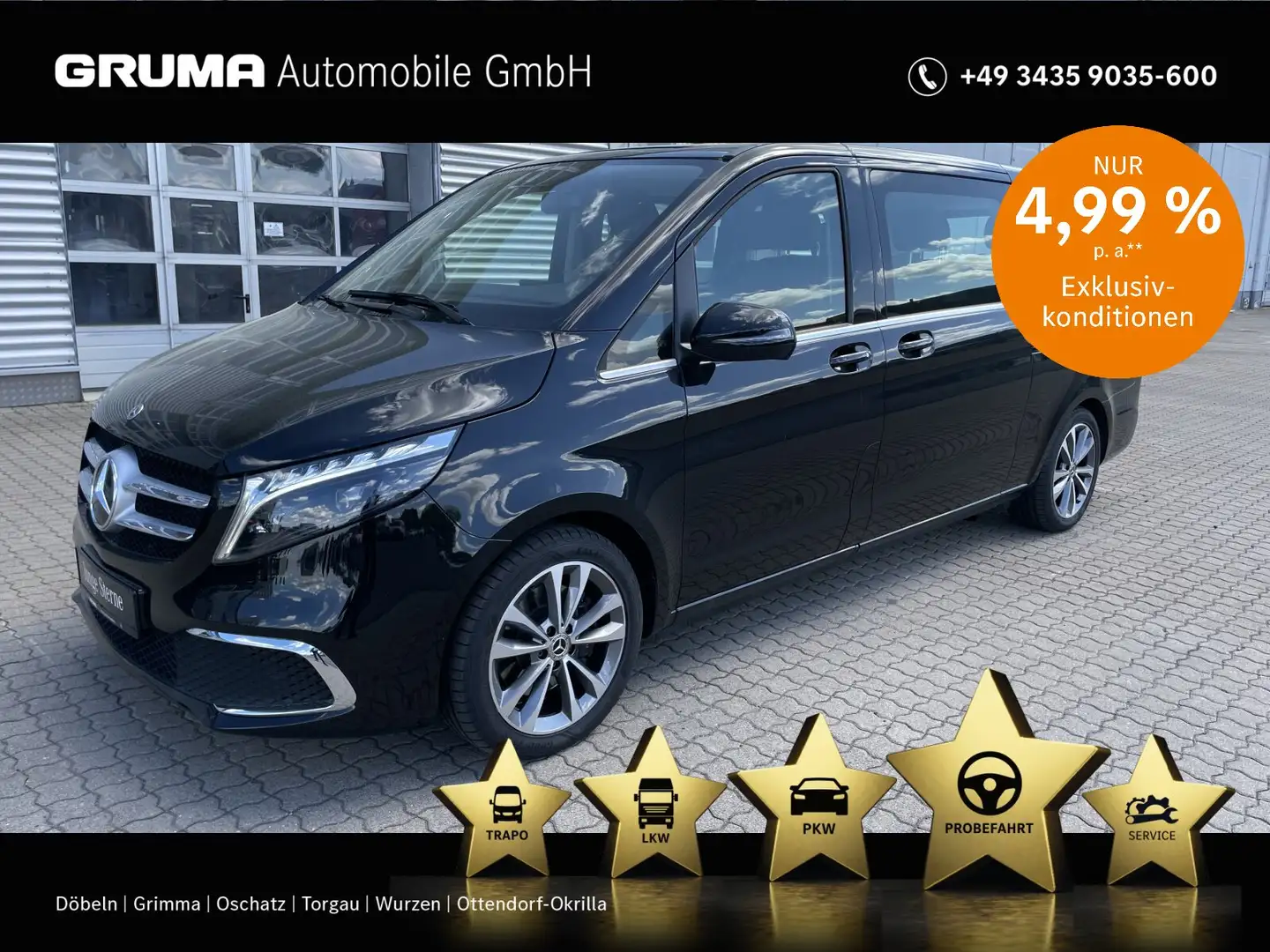 Mercedes-Benz V 220 V 220 d AVANTG XXL LED+NAVI+8-SITZE+MEMORY+KÜHLF Negro - 1
