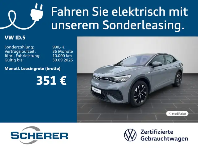 Volkswagen ID.5 Pro Navi, RFK, SHZ, Keyless, Regensensor, P