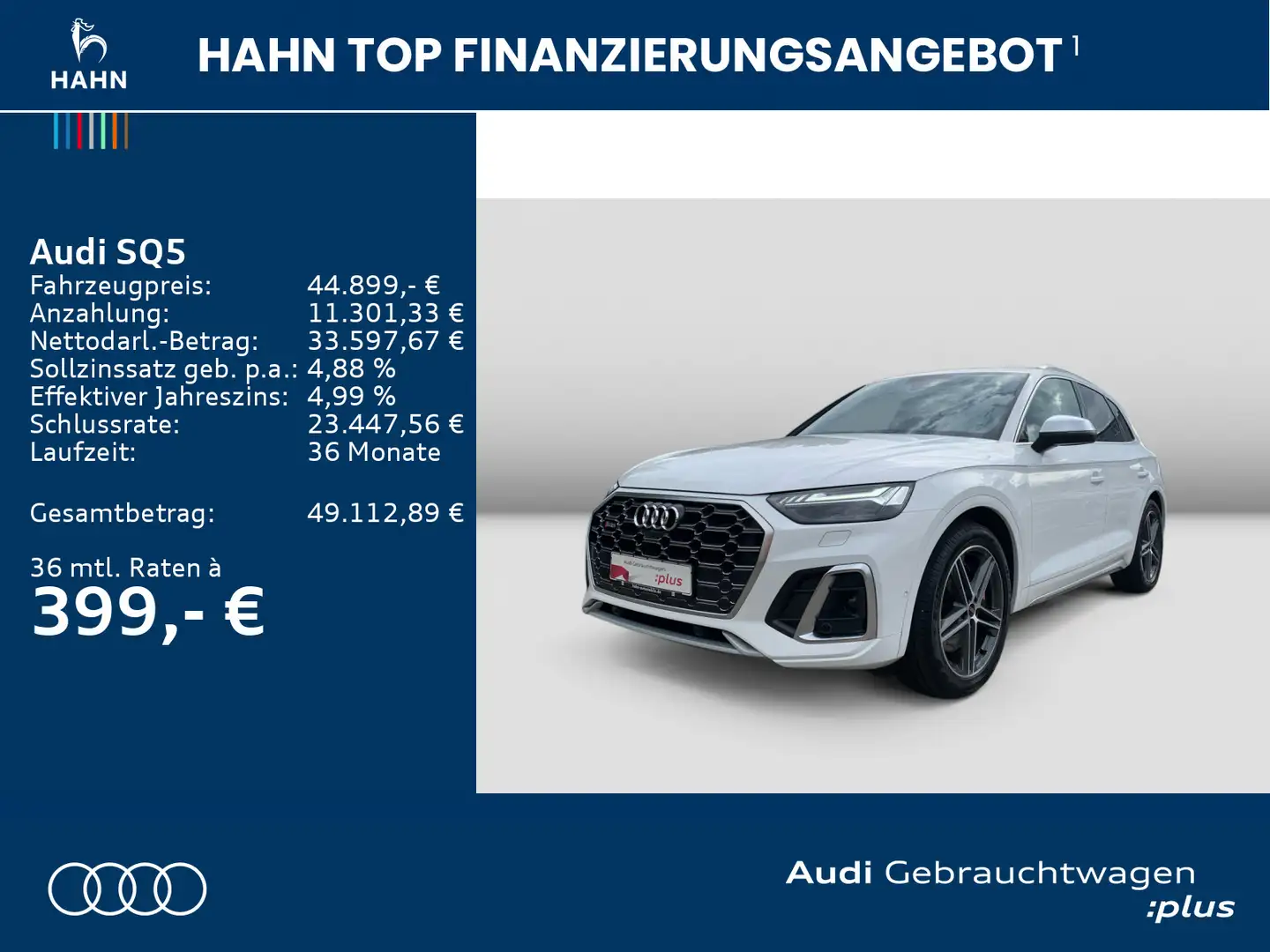 Audi SQ5 TDI quattro tiptronic Matrix Standh AHK Weiß - 2