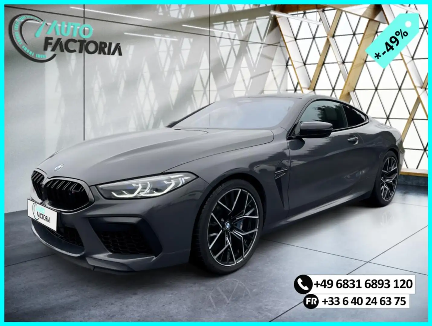 BMW M8 4,4I 625PS 8G M8 COMP. NAVI+LEDER+360KAM -49% Grigio - 1