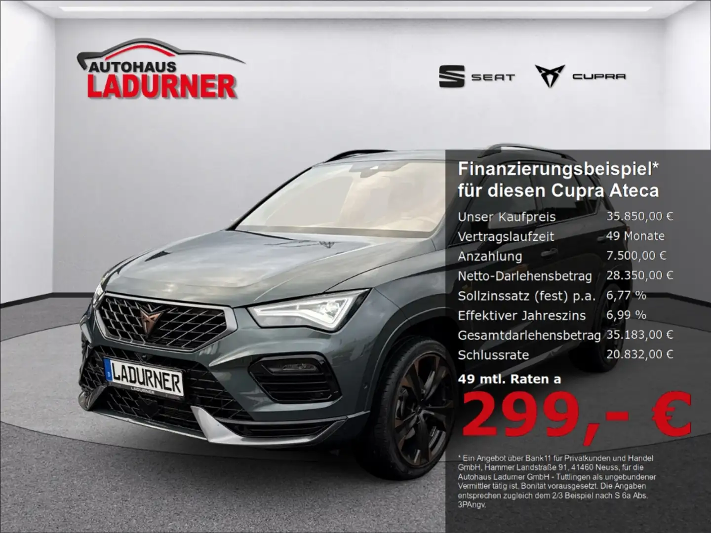 CUPRA Ateca AHK-el,Pano,Navi,LED,SHZ Vert - 1