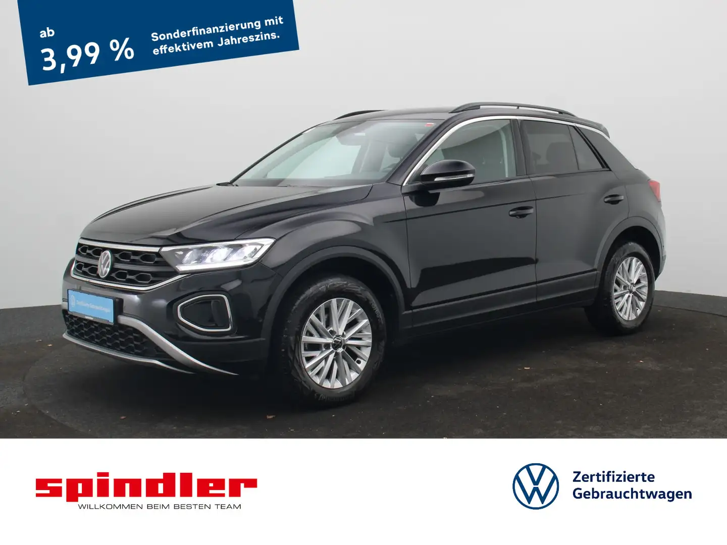 Volkswagen T-Roc Life 1.5 TSI DSG / Navi, App, LED, DAB+ Schwarz - 1