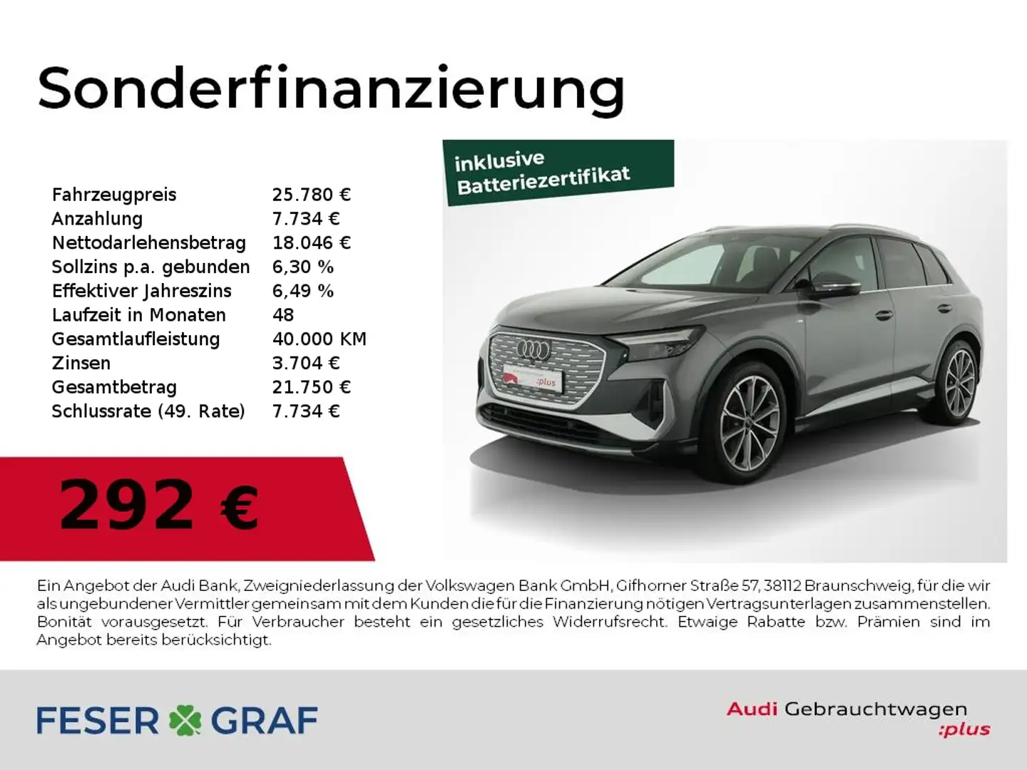 Audi Q4 e-tron 35 S Line Int Pano,Navi,Leder,SONOS Grau - 1