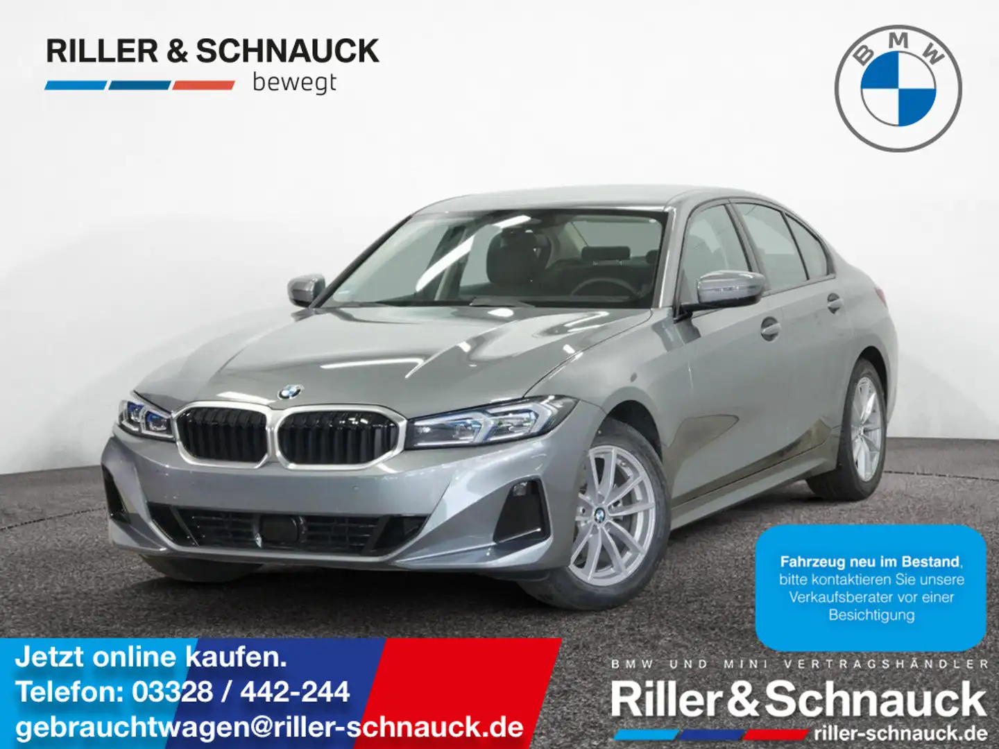 BMW 320 d xDrive AHK+MEM+HUD+ACC+LENKRADHZG Grau - 1