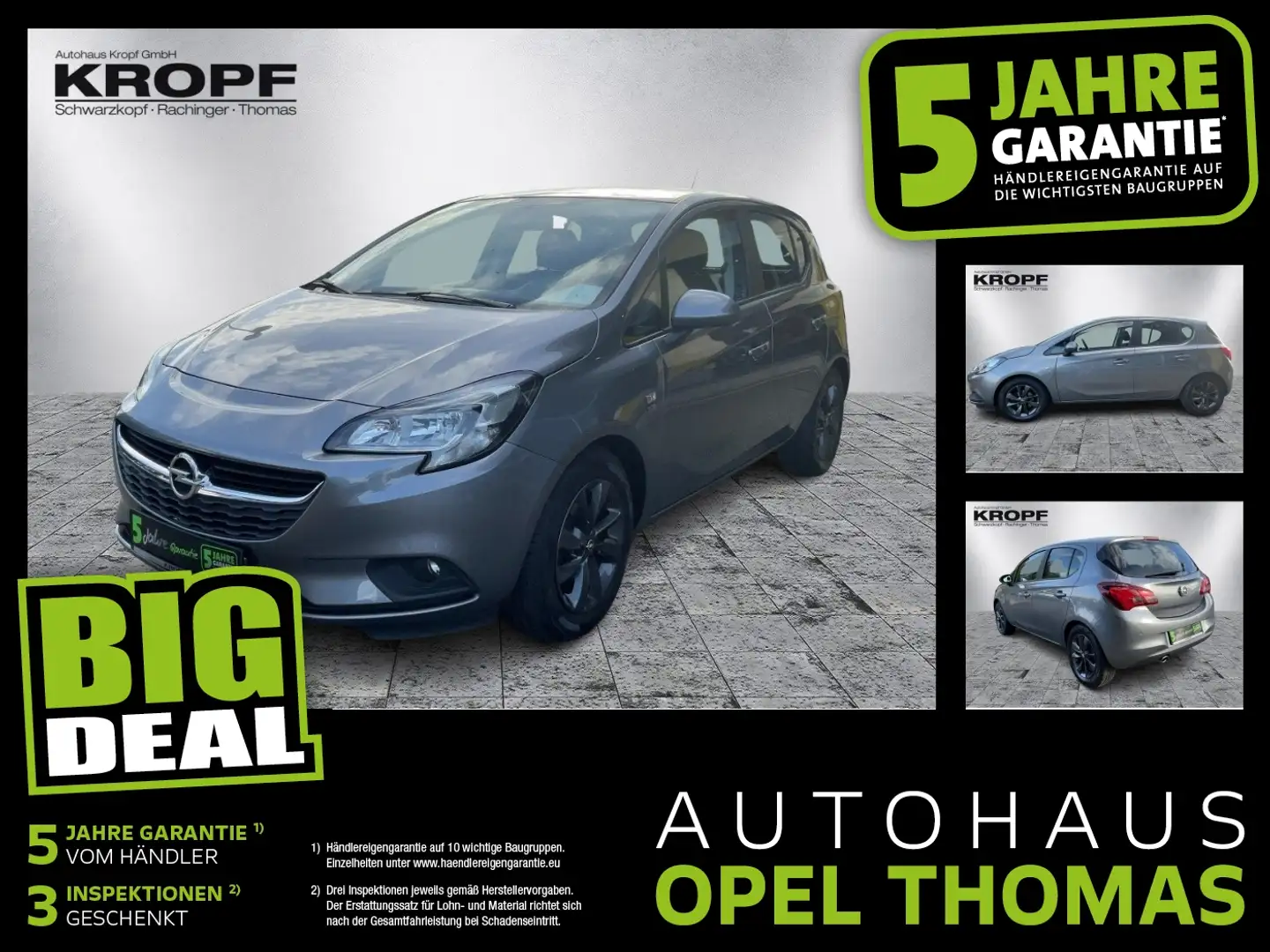 Opel Corsa E 1.2 120 Jahre SHZ+LM+PDC Grau - 1