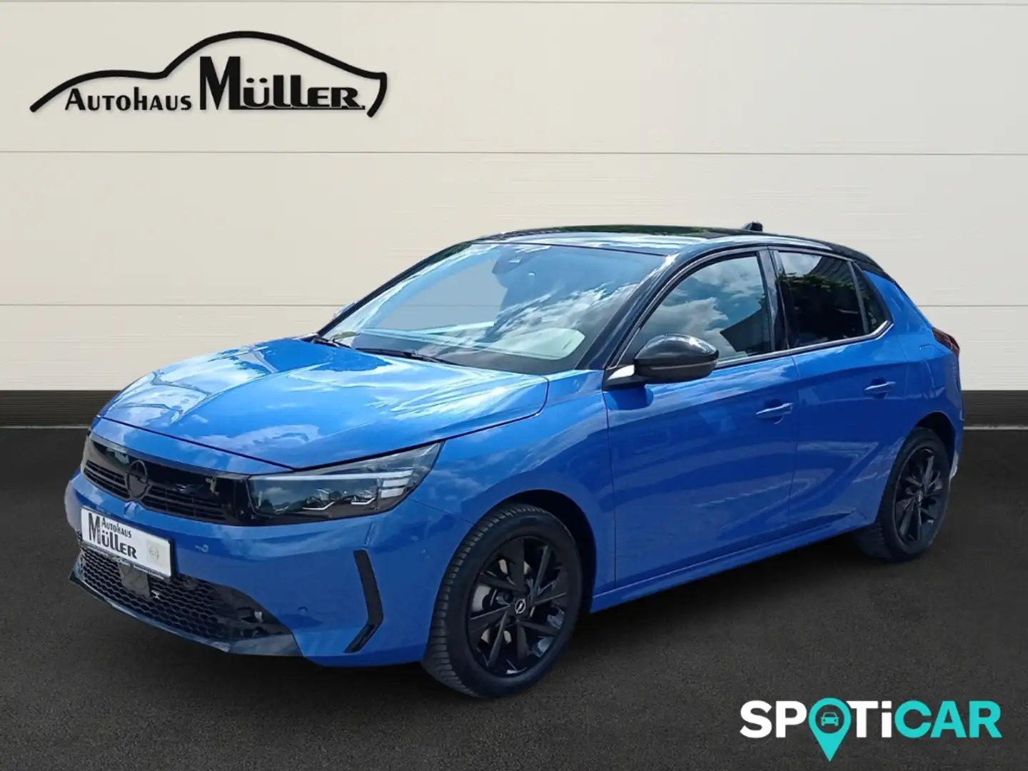 Opel Corsa F GS 1.2 Turbo MATRIX LED SHZ RFK Navi  Apple CarP Blauw - 1