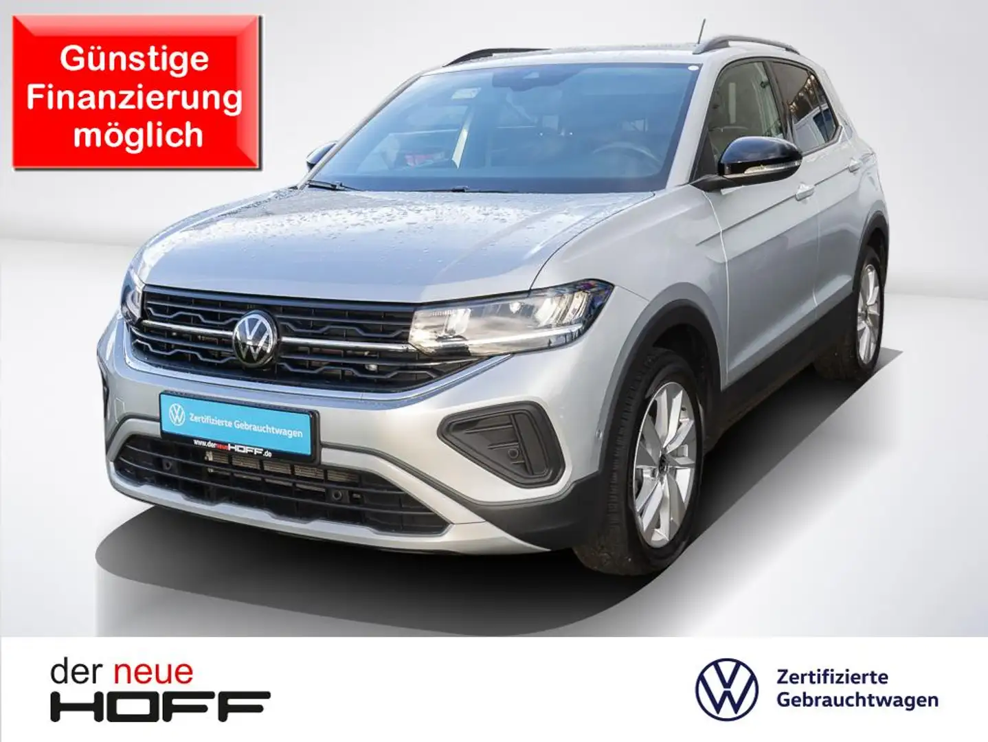 Volkswagen T-Cross 1.0 TSI Goal AHK ACC Navi SHZ PDC Allwetter APP Silber - 1