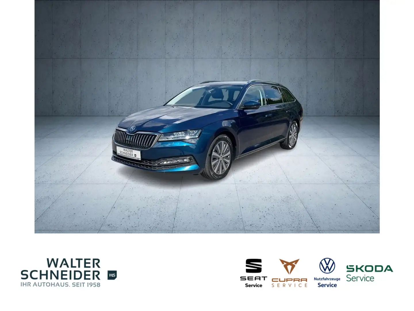 Skoda Superb Combi 2.0 TDI DSG Style Navi Matrix Stand Blau - 1