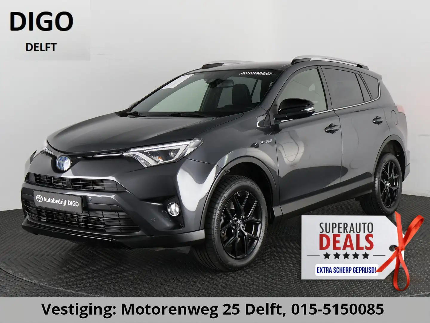 Toyota RAV 4 2.5 HYBRID BLACK EDITION AUTOMAAT GARANTIE 6-2028 Grijs - 1