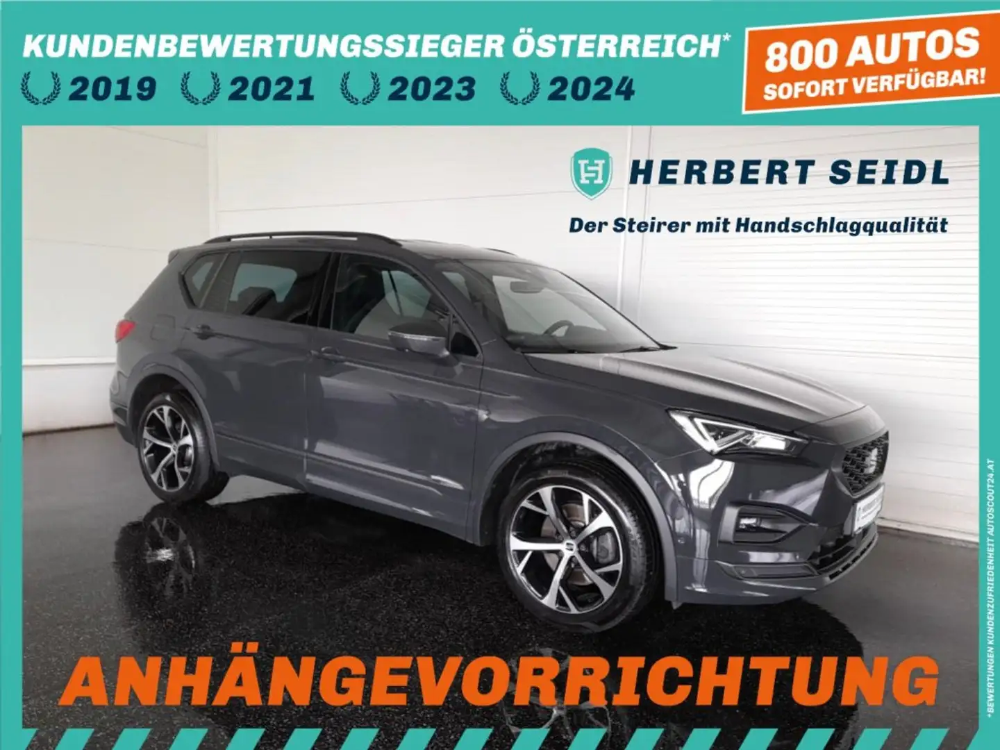 SEAT Tarraco FR-LINE 4x4 2,0 TDI DSG *VOLL-LED / VIRTUELL / 19 ZOLL / NAVI / AHV & KAMERA / MEMORY / ACC / BEATS* Grau - 1