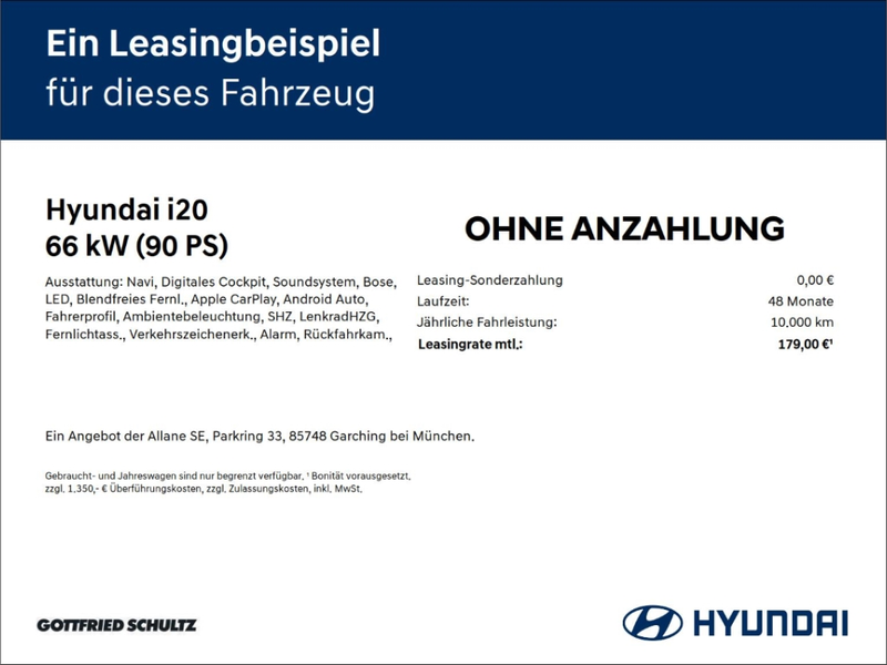 Hyundai i20 FL Blackline 1.0 T-GDI (90 PS) NAVI  Sitzheizung R — photo 2