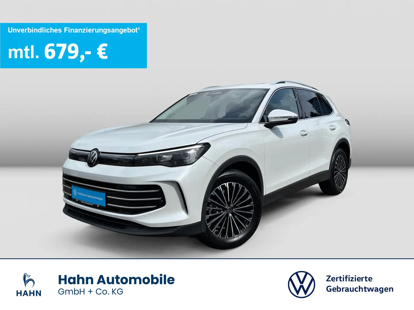 Volkswagen Tiguan 2.0TDI DSG Elegance AHK Navi LED Pano CAM Weiß - 1