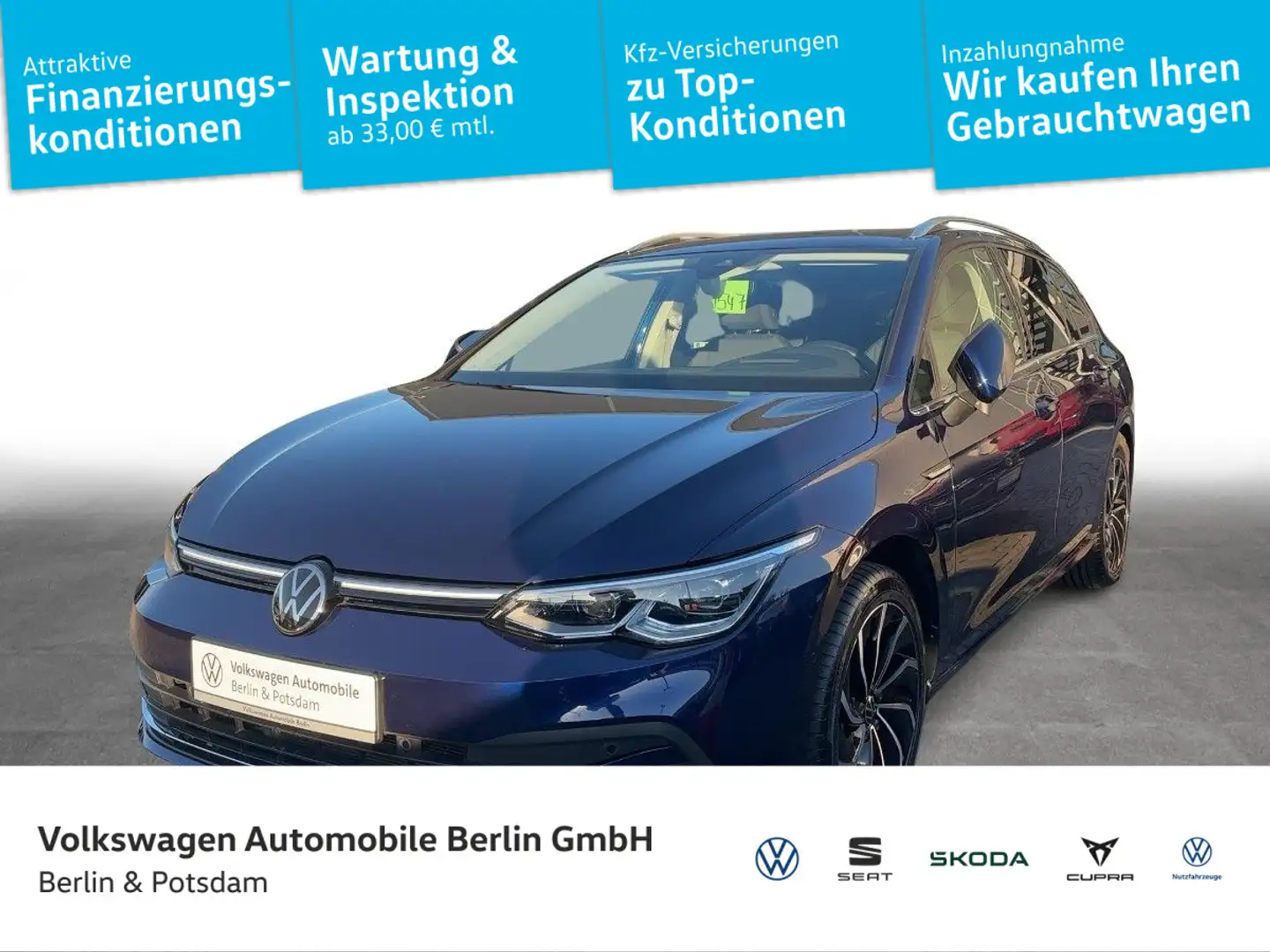 Volkswagen Golf Variant Golf VIII Variant 1.5eTSI DSG Style P-DACH AHK Blau - 1