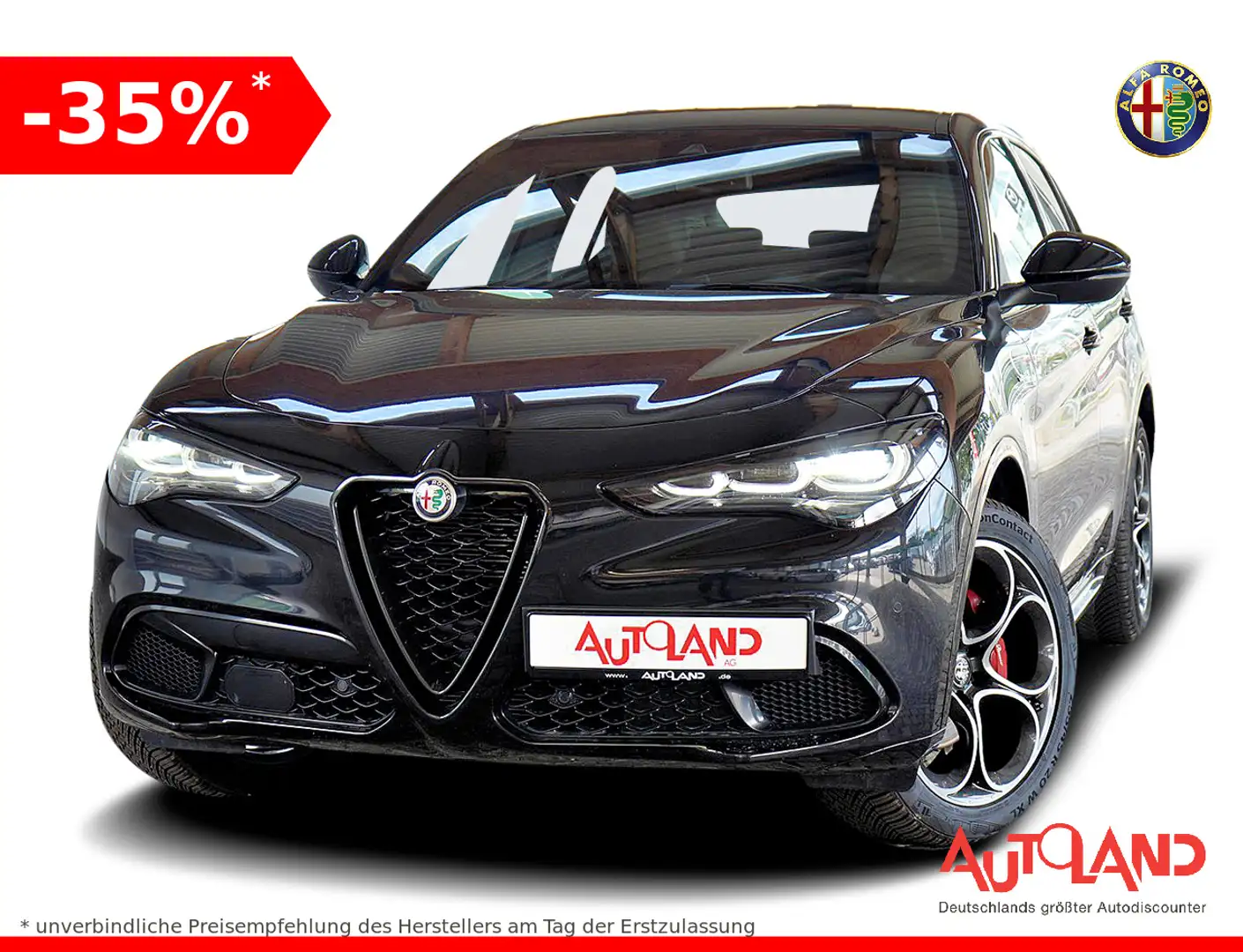 Alfa Romeo Stelvio 2.0 Turbo 16V AWD Aut. Matrix ACC Navi Schwarz - 1