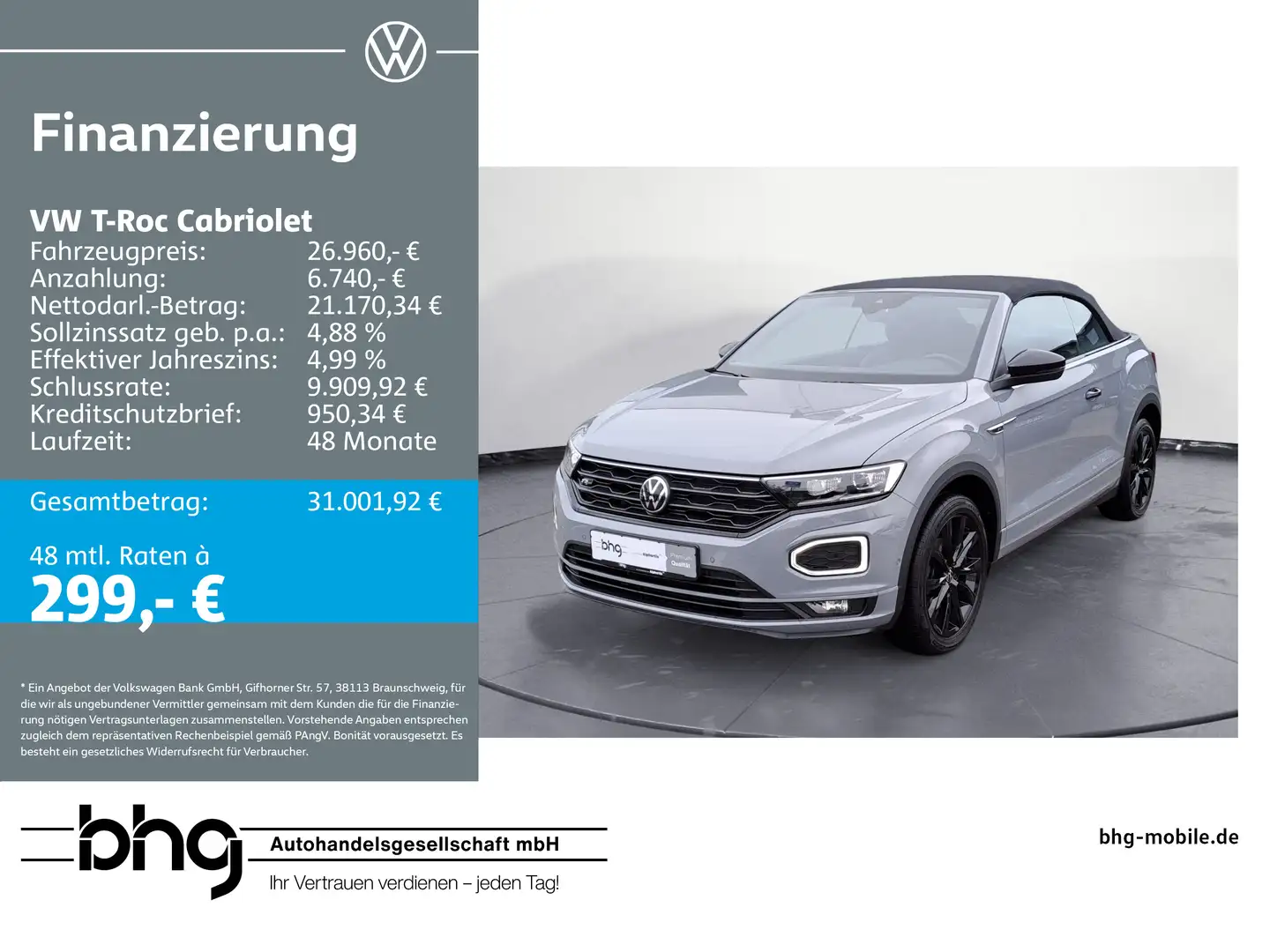Volkswagen T-Roc R-Line 1,5 TSI DSG Gris - 1