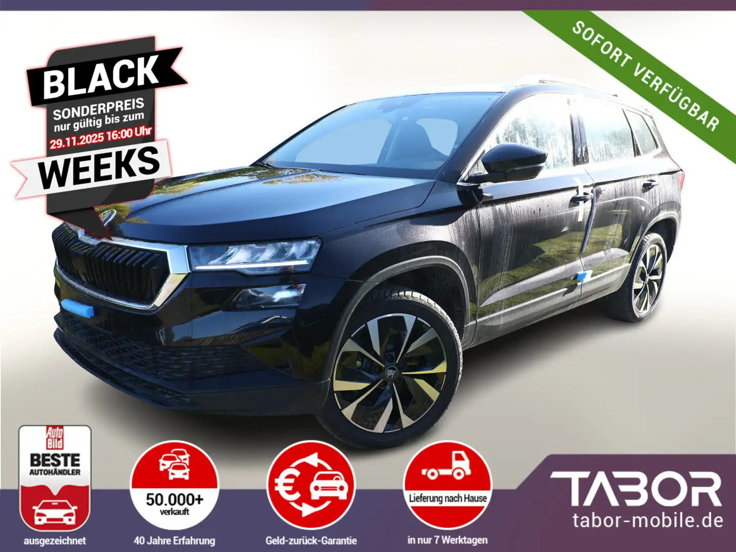 Skoda Karoq TSI 150 DSG Pano AHK NavC SideA UVP-33%* Schwarz - 1