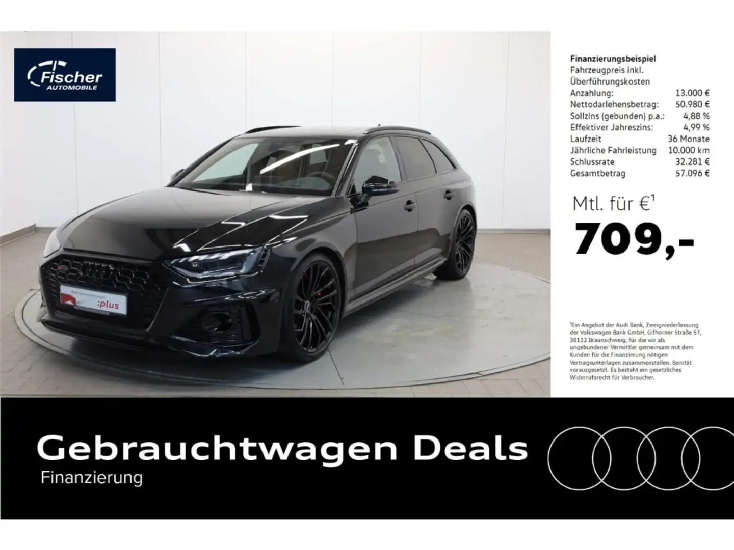 Audi RS4 Avant TFSI quattro Чорний - 1