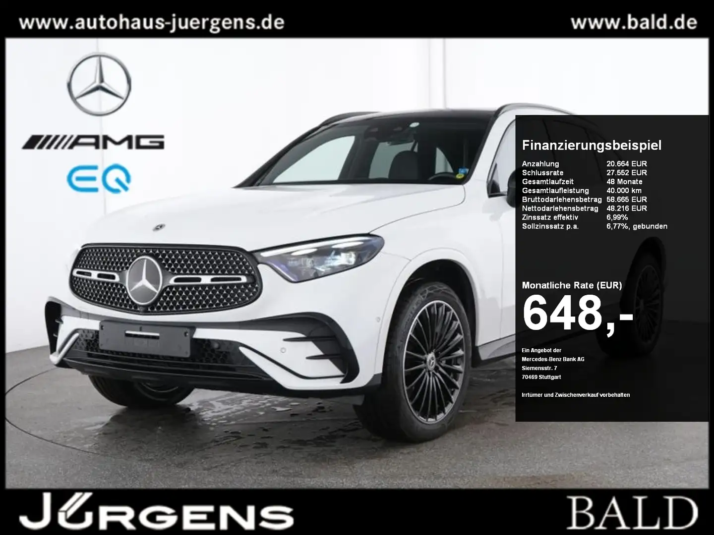Mercedes-Benz GLC 400 e 4M AMG-Sport/Pano/Burm/Night/Distr/20" Blanc - 1