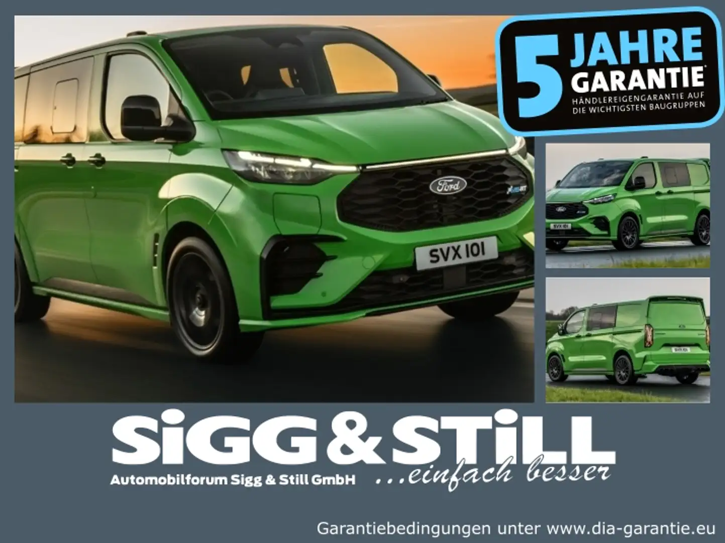 Ford Transit Custom MS-RT 2.0 320 L1 AWD LED*NAV*CAM*SH Grün - 1