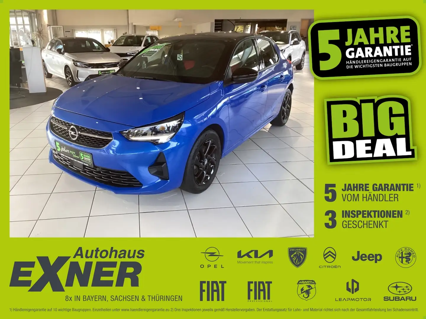 Opel Corsa 1.2 Turbo GS LINE LED+SHZ+Winterp.+Kam.+LM Blau - 1