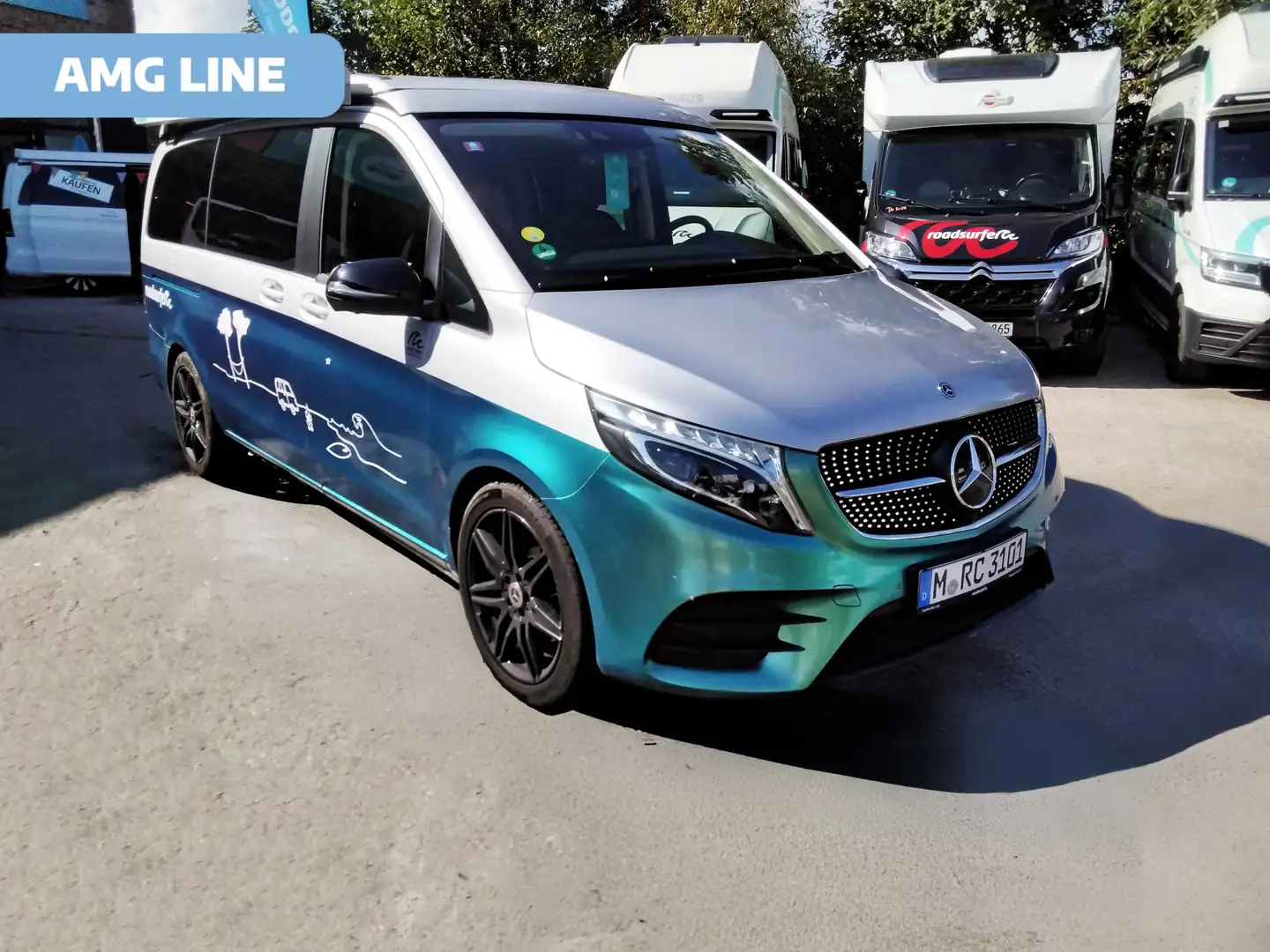 Mercedes-Benz Marco Polo 300d AMG, e-Aufst.Dach, 360°-Kamera, St Zilver - 1