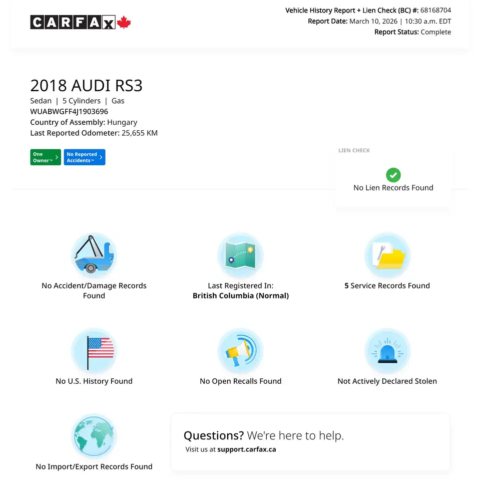 Audi RS3 снимка Audi RS3