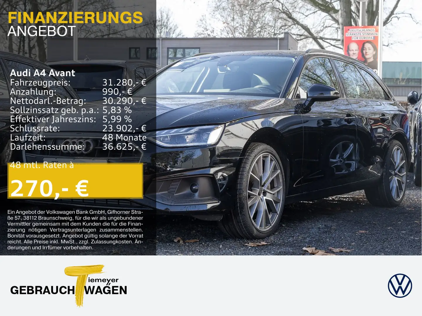 Audi A4 40 TFSI BUSINESS NAVI+ LM19 AHK LED Nero - 1