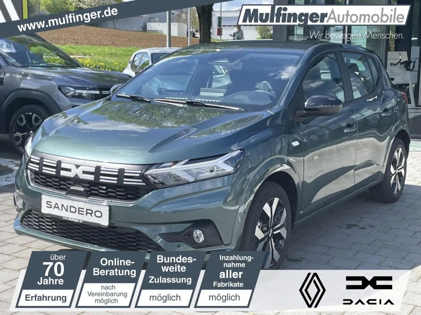 Dacia Sandero Journey TCe 90 Klima Einparkhilfe Grün - 1