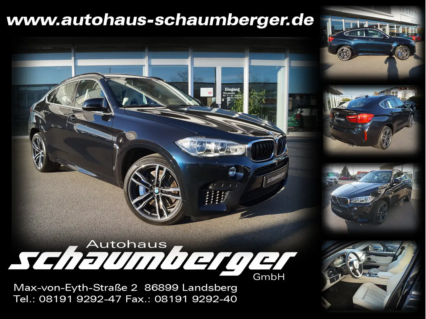 BMW X6 M Aut. * Navi * Leder * Glasdach * AHK * LED Schwarz - 1