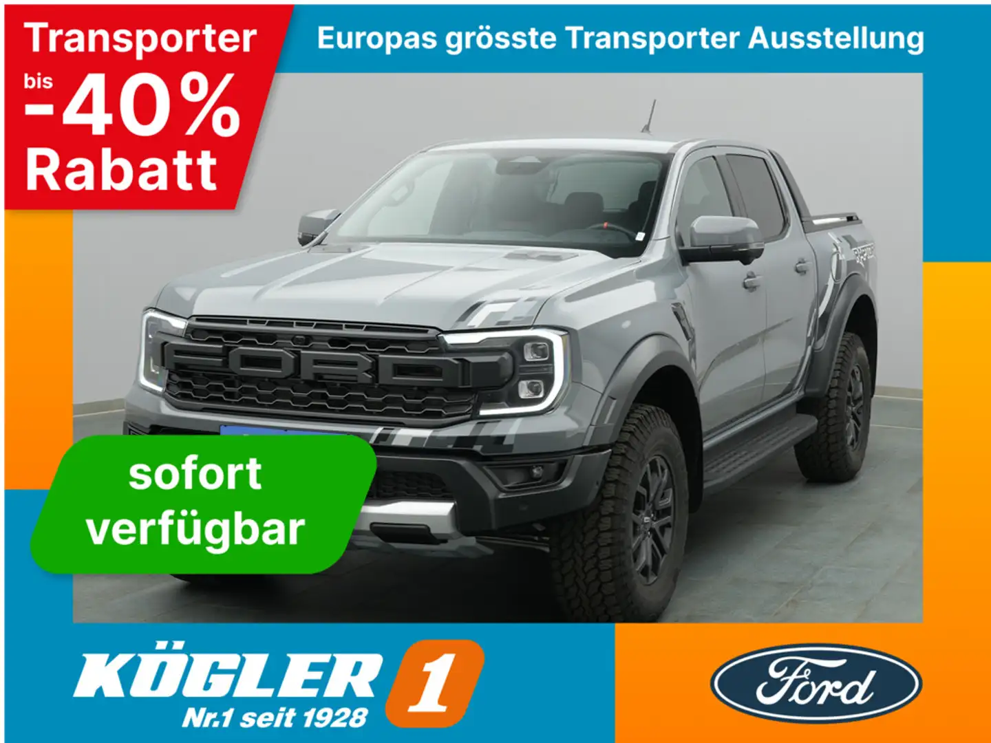 Ford Ranger Raptor Diesel/Standheiz./Raptor-P. Gris - 1