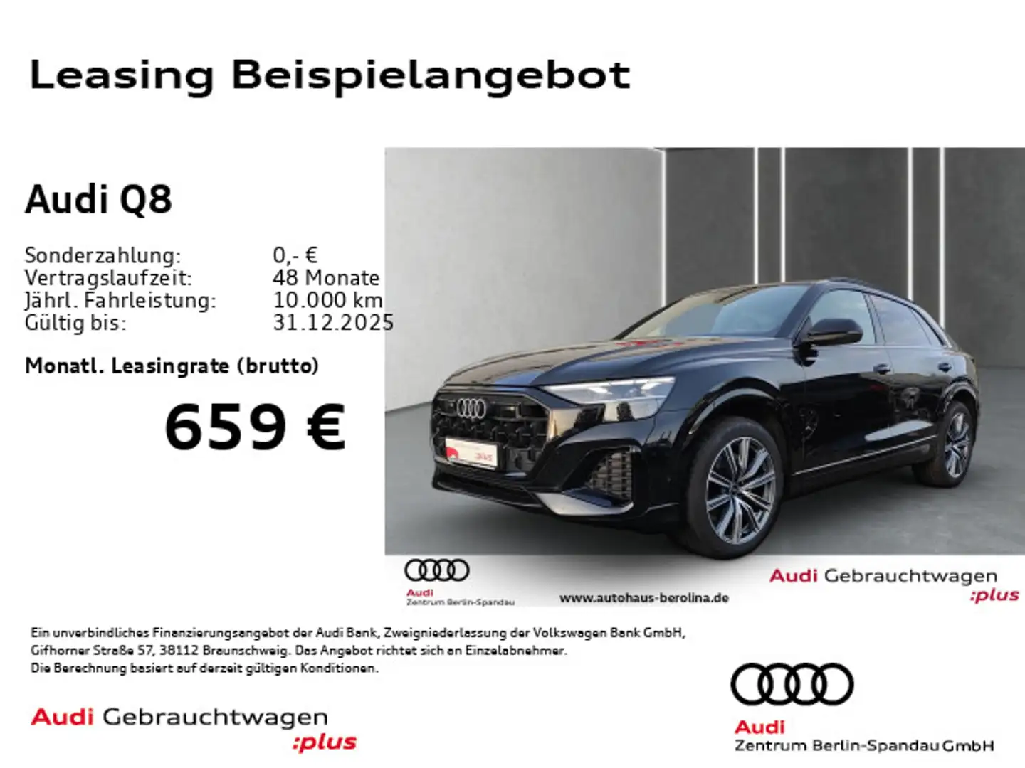 Audi Q8 45 TDI qu. tiptronic *MATRIX*360°*HuD*AHK* Schwarz - 1