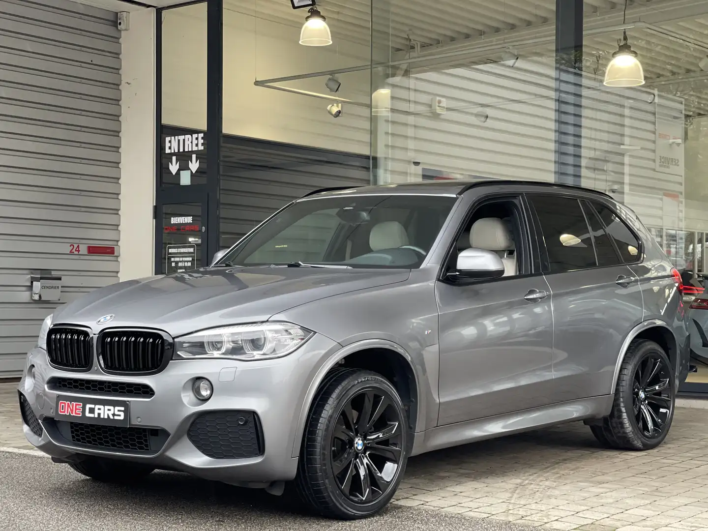 BMW X5 2.0dAS xDrive25d (PACK M) TOIT PANO-CAMERA360-CUIR Gris - 1