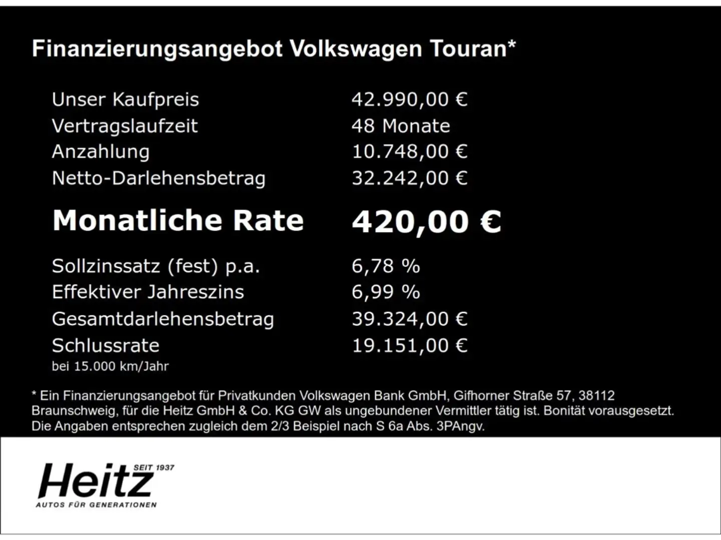 Volkswagen Touran 1.5 TSI DSG Move 7-Sitzer AHK Nav Standhzg Weiß - 2