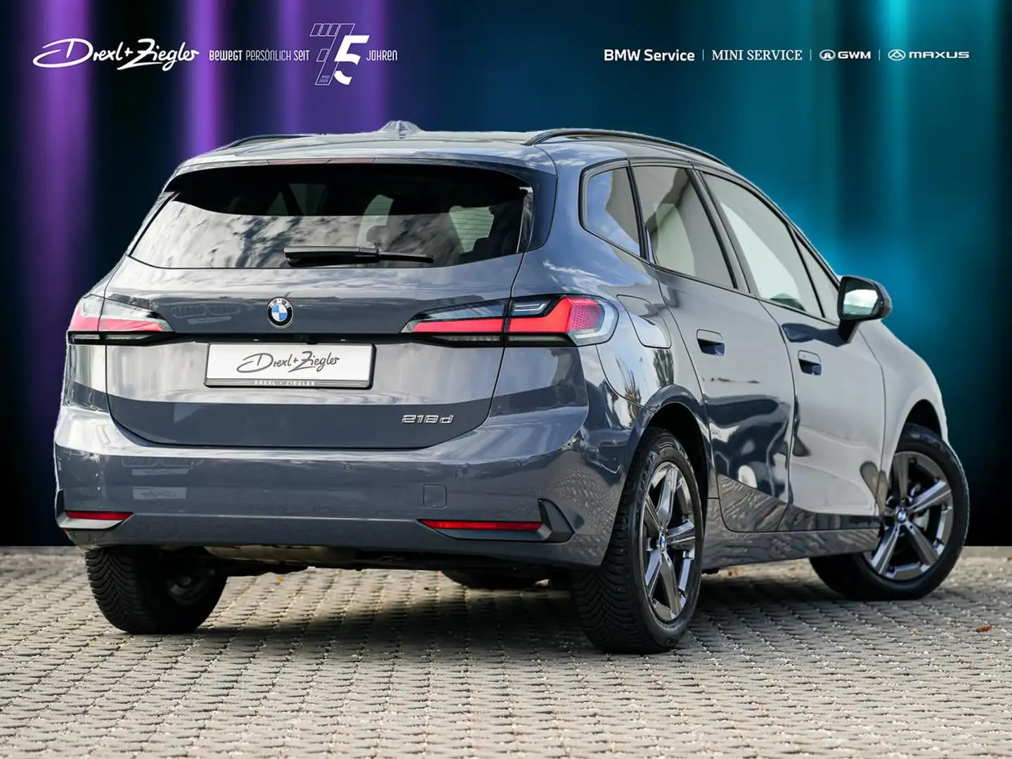 BMW 218 218d Active Tourer AdLED AHK PanoDach KoZg 17" Gris - 2