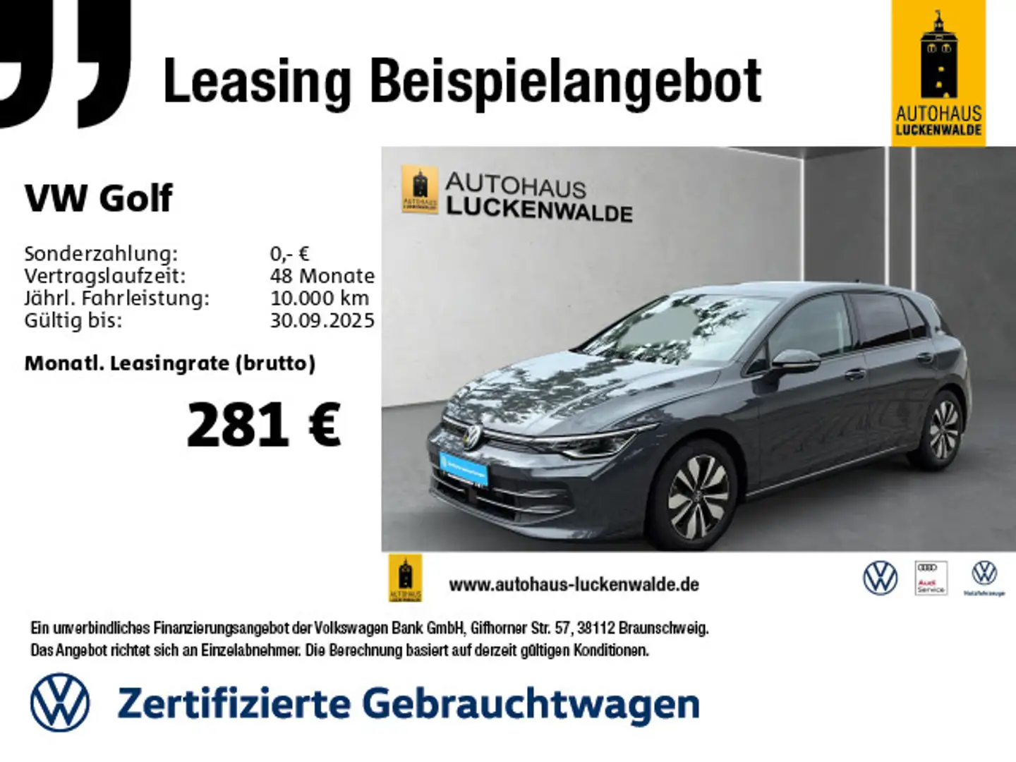 Volkswagen Golf VIII 1.5 eTSI Goal DSG *IQ-MATRIX*AHK*NAV* Gris - 1