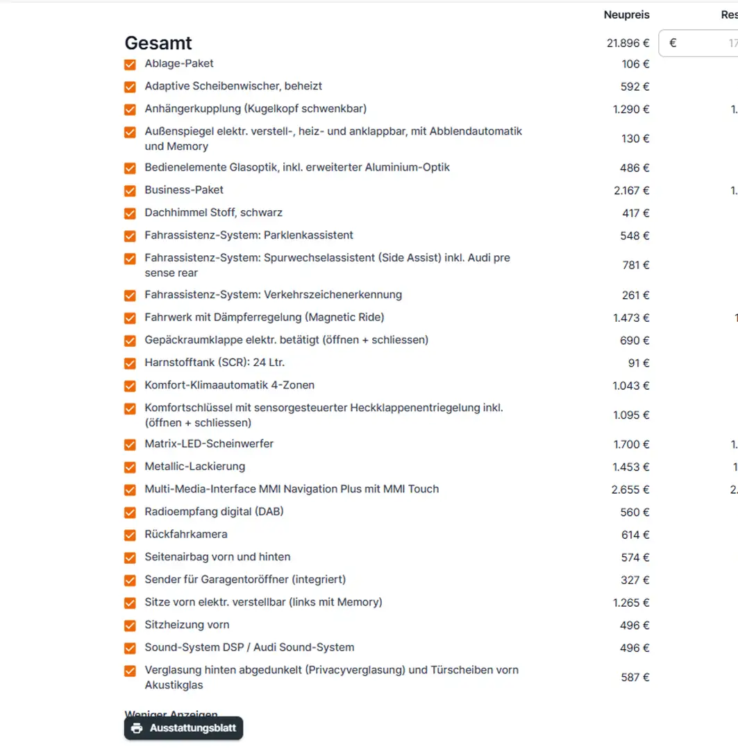 Audi A6 45 TDI quattro Sport Blau - 2