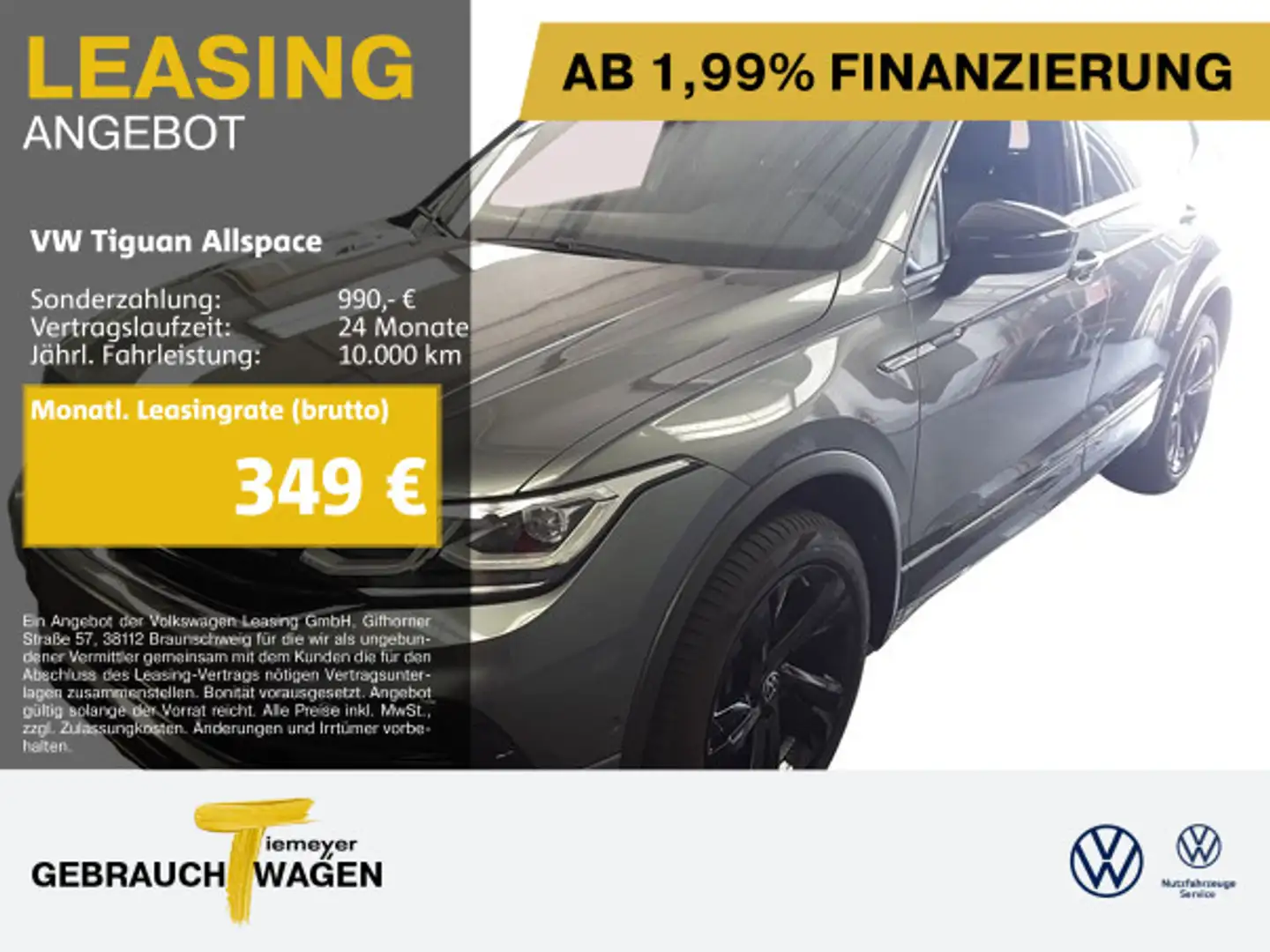 Volkswagen Tiguan Allspace 2.0 TDI 4M R-LINE BLACKSTYLE 7-S Grau - 1