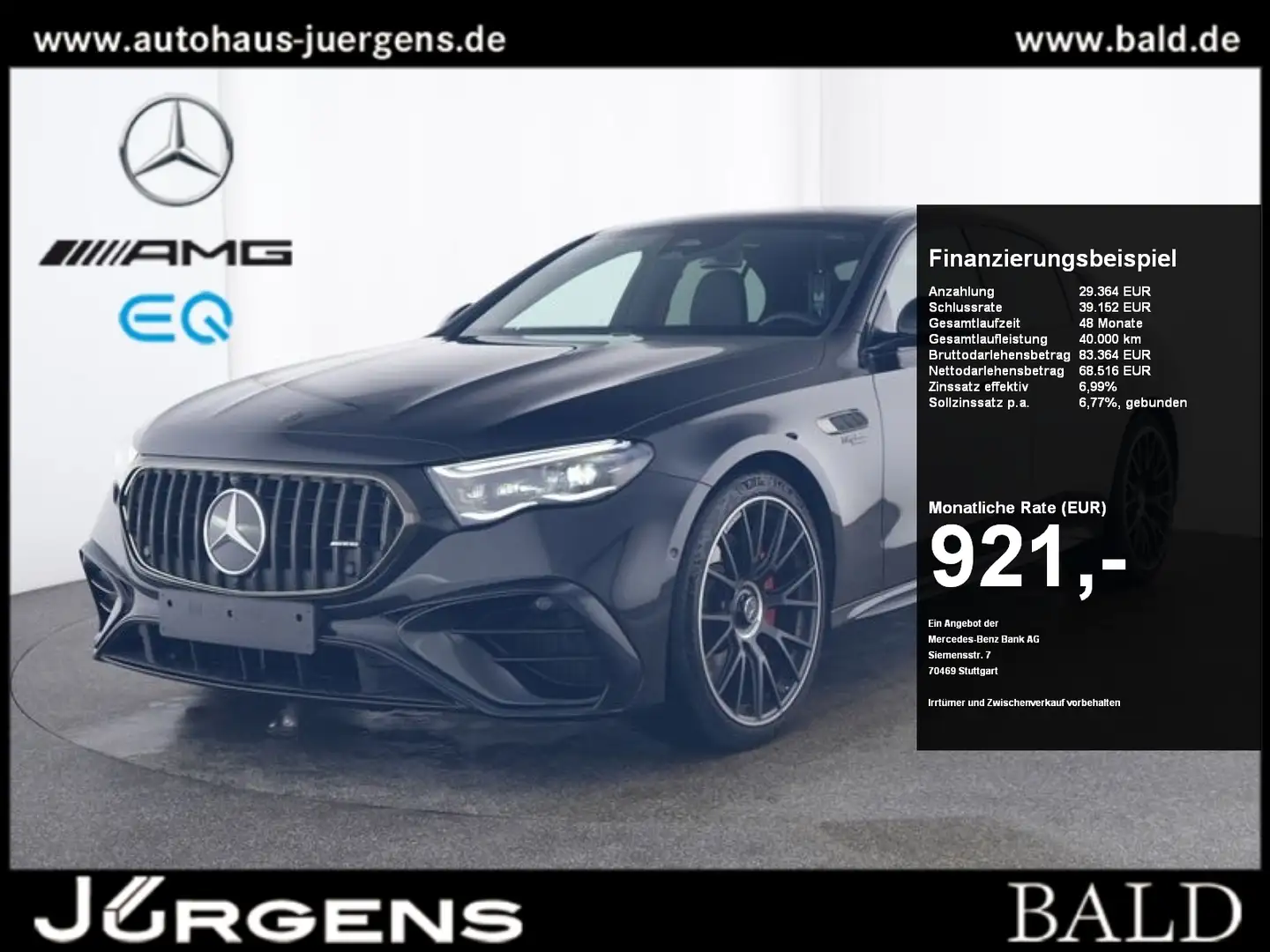 Mercedes-Benz E 53 AMG Hybrid 4M+ DIGITAL/Pano/Night I+II/21' Schwarz - 1