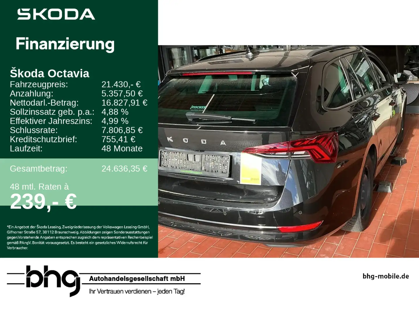 Skoda Octavia Combi 2.0 TDI Clever Schwarz - 1