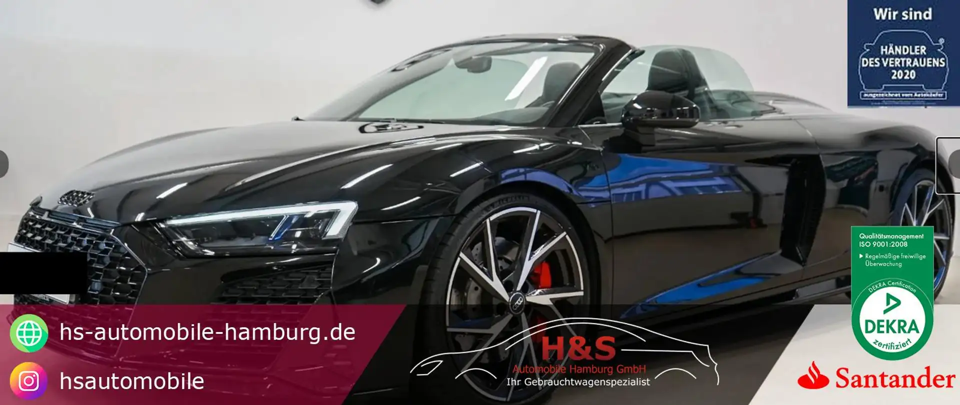 Audi R8 Spyder 5.2 FSI RWD Schwarz - 1